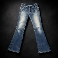 リーバイスLevi’s フレアデニム ２９　日本製 Y2K ブーツカット 鬼ヒゲ