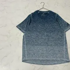 adidas ロゴ プリント 杢調 グラデーション ラグラン 半袖 Tシャツ L