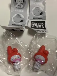 【マイメロディ2個セット】ぬいぐるみといっしょ フィギュアマスコット