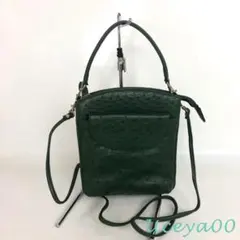 美品 BAGFAN Utd. オーストリッチ 2wayバッグ ブルー - メルカリ