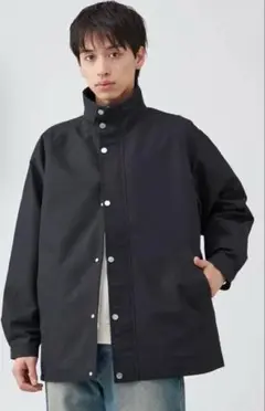 未使用　B.C.stock 25SS 撥水防風スタンドハーフコート L ブラック