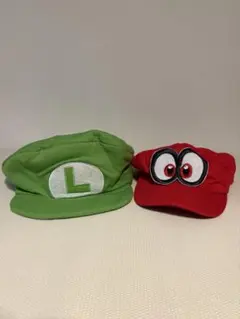 スーパーマリオ ルイージとキャッピー帽子セット