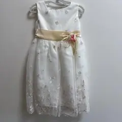 フォーマルドレス 110cm 花柄刺繍付き