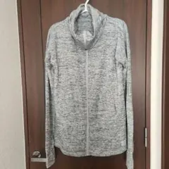 【最終値下げ】グレー フルジップ ハイネックパーカー