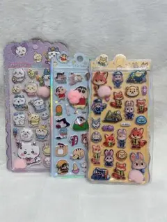 ズートピア　ちいかわ　しんちゃんもちプニュ肉球　おしりシール3セット