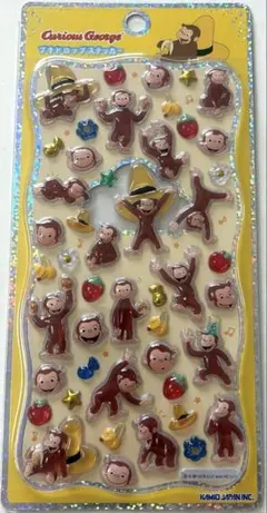 【正規品】おさるのジョージ　プチドロップステッカー