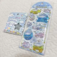 正規品　シナモロール　おはじきシール　ウォーターシール