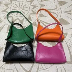 キルティングデザインハンドバッグ 4色セット