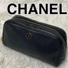 lucky777様専用レアCHANELシャネル本革レザー化粧ポーチ　マルチポーチ