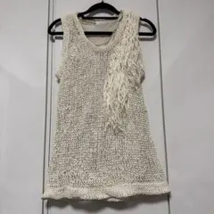 新品未使用　BRUNELLO CUCINELLI タンクトップ　フリンジ付きのサムネイル