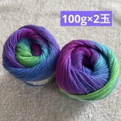 グラデーションウール　レインボー　200g