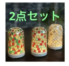 アロマディフューザー　ステンドグラス　 2点セット