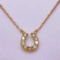 K18 馬蹄 ダイヤモンド ネックレス ホースシュー 京セラ - メルカリ