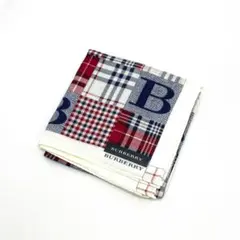 Y605-399　BURBERRY バーバリー ハンカチ チェック柄 綿100％