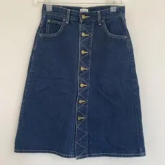 Lee 膝丈デニムスカート ボタンフロントスカート Aラインスカート