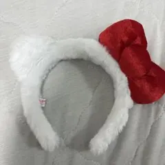 サンリオ ハローキティ カチューシャ ホワイト×レッド