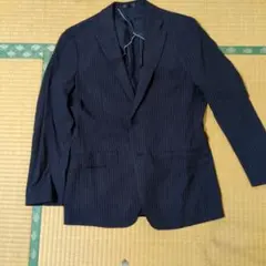 BUSINESS EXPERT ネイビー ストライプ ビジネススーツ