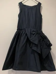 LANVIN en Bleuランバンオンブルーノースリーブドレス リボンネイビーのサムネイル