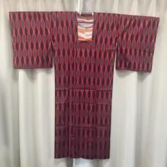 セミアンティーク　道行コート　葵　扇　橘　梅花　竹　紗綾形地紋　着物　022k セミアンティーク 道行コート 葵 扇 橘 梅花 竹 紗綾形地紋 着物 022k