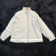 フィラ　FILA トラックジャケット グレー L相当 刺繍ロゴ