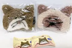 もじゃもじゃ猫ポーチ2 ・cha hachiware＋Beige siamese