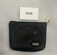 新品 FEILER HEIDI フェイラー ハイジ レース ポーチ 黒 メッシュ 