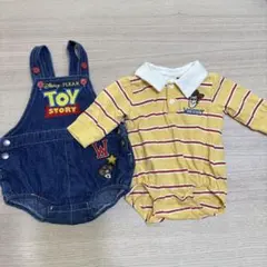 ディズニー トイストーリー ウッディ ロンパース 70
