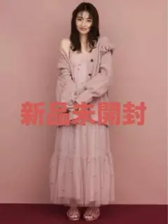 ジェラートピケ ハートチュールカップインキャミワンピース