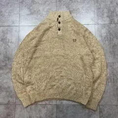 CHAPS チャップス コットン ロゴハイネック ニットセーター エルボーパッチのサムネイル