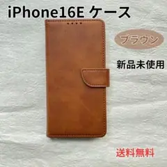 iPhoneケース iPhone 16E ブラウン 手帳型 d1510BR16E