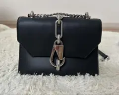 CHARLES & KEITH 黒 チェーン ショルダーバッグ　保存袋付き