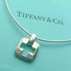 Tiffany スクエア カット　クロス ネックレス シルバー Ag925 Tiffany スクエア カット クロス ネックレス シルバー Ag925 - メルカリ