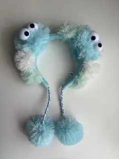 【即日発送】クッキーモンスター　USJ ポンポン付きカチューシャ　水色