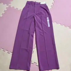 GU カットソーパンツ S パープル