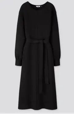 【新品未使用】ユニクロU ジャージーベルテッドワンピース(M)