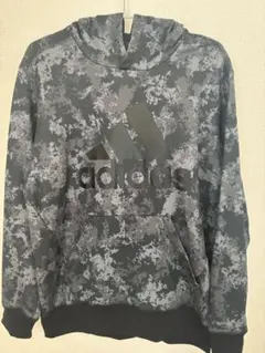 adidas グレー カモフラージュ パーカー