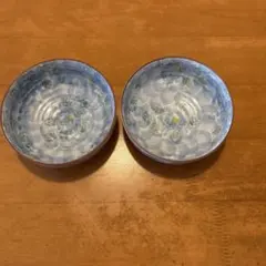 皿 2個セット(花柄の青い)