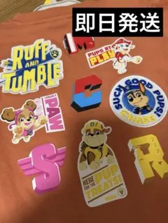 パウパトロール　PAW PATROL Tシャツ 半袖 100cm オレンジ　刺繍のサムネイル