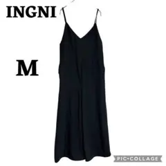 INGNI ブラック サロペット M レディース　カジュアル