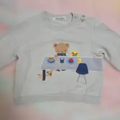 familiar クマ刺繍 トレーナー 80