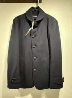 ナノユニバース　メルトン　マリンコート　ウール　THERMOLITE ネイビーL
