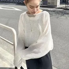 GRANCY レースアップライトメッシュプルオーバー M | Mercari