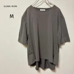 GLOBAL WORK グローバルワーク　半袖カットソー　Tシャツ　グレー　Mのサムネイル