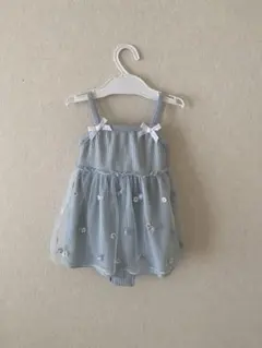 水色 フリル付き ワンピース水着