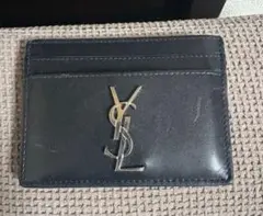 YSL ブラック レザー カードケース