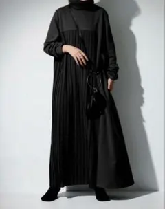 アンティカantiquaプリーツ切替ワンピース　試着のみ