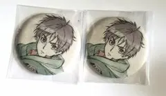 ラスト】進撃の巨人 ミカサ きゃにめ 10周年 缶バッジ 2個セット