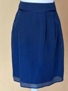 【クリーニング済み】 Courreges ネイビー Aラインスカート