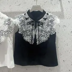 ラスト1・更に値下】サウスケープ ハイネック花モチーフ・ゴルフ