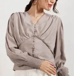 レディメイド LADYMADE ウエストコルセットギャザースリーブブラウスのサムネイル
